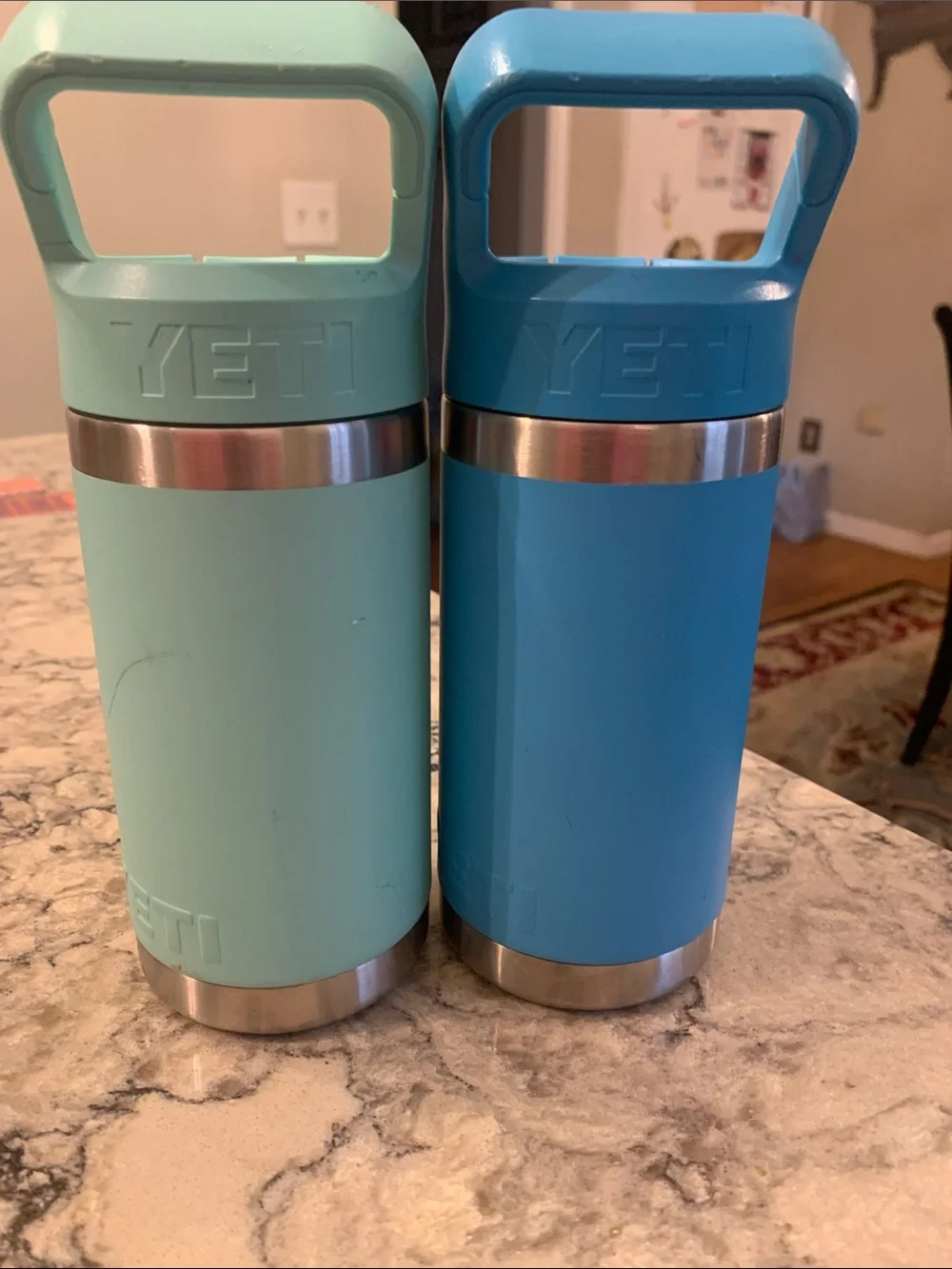 Yeti Kids Rambler Bottle Set in Aqua and Bright Blue
